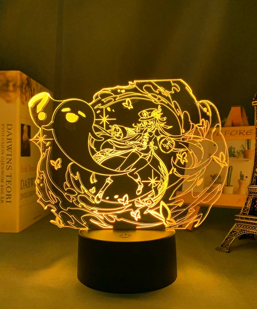 Newly Genshin Impact Night Light Yae Miko Game Figures Acrylic Stand Model 3D Table Lamp Kids Git Acrylic Bedside lamp