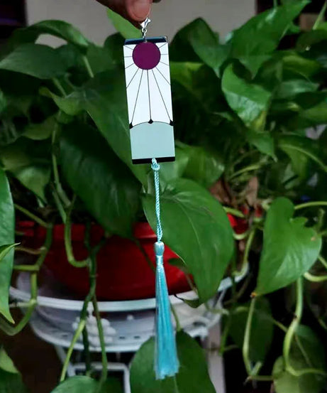 Anime Demon Slayer Keychain Kamado Tanjirou Acrylic Fashion Trend Key Ring For Earring For Women Men Gift Decoration Car Jewelry