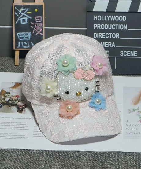 Sanrio Peaked Cap Women's New Hello Kitty Age-reducing Sports and Leisure Baseball Cap Sun Protection Versatile Sun Hat