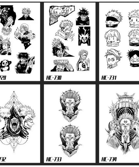 Gojo Satoru Cool Creative Personality Simple High Value Anime Character Waterproof Long Lasting Tattoo Sticker Decoration Gift