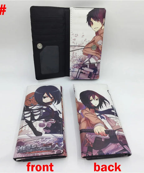 Attack on Titan Short Men Wallet Levi Survey Corps Men's Women's Coin Purse Scout Regiment Money Bag