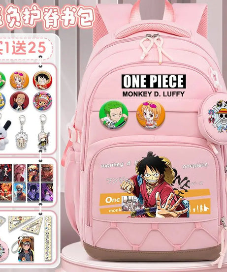 One Piece Luffy Backpack – Large Canvas School & Travel Bag