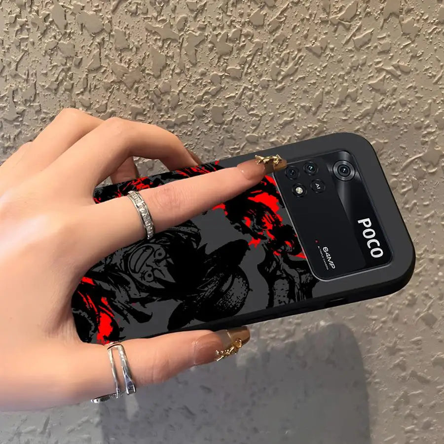 O-neS P-ieceS Cool Case for Xiaomi Poco F8 X3 X4 X5 X7 Pro F3 C50 C71 C61 M3 M4 M7 Pro C75 F1 M5 Black Soft Phone Cover