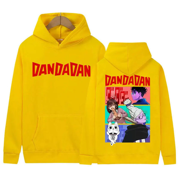 Dandadan Okarun & Momo Graphic Fleece Hoodie Harajuku Anime Streetwear