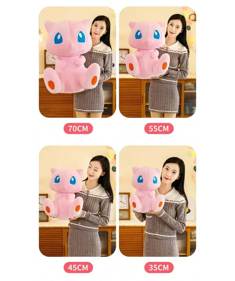 35/45CM New Pokemon Mew Plush Cute Huge Toys Pink Mew Anime Doll Cute Stuffed Plushie Gift For Children