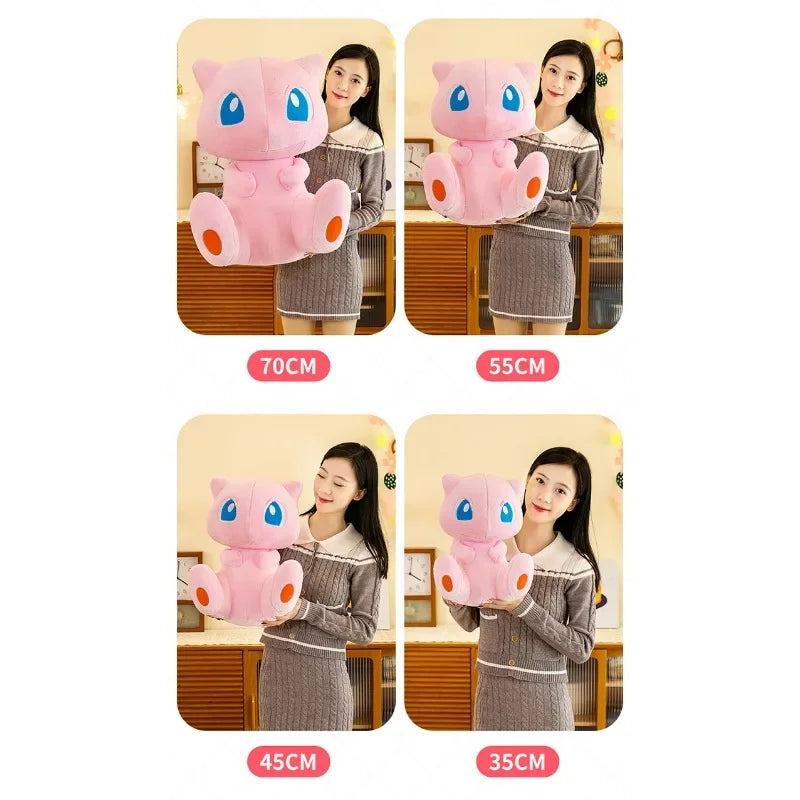 35/45CM New Pokemon Mew Plush Cute Huge Toys Pink Mew Anime Doll Cute Stuffed Plushie Gift For Children