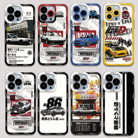 Anime Initial D AE86 Phone Case for Samsung S24 S23 S22 S21 S20 S10 FE Note20 Note10 Plus Ultra Lite 5G Clear Soft TPU Cover