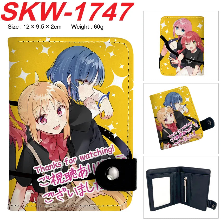 BOCCHI THE ROCK! Anime Yamada Ryo Synthetic Leather Short Men Wallet Gotoh Hitori Card Holder Purse