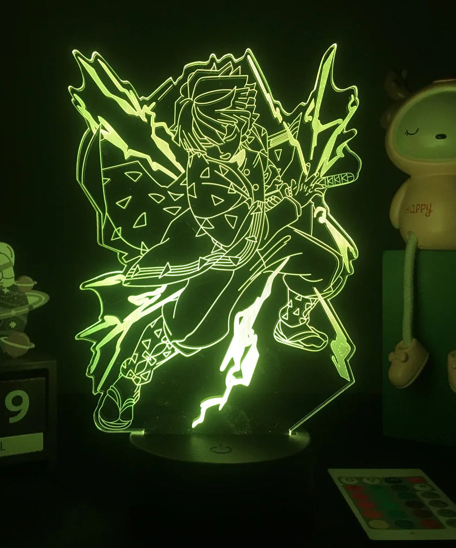 Manga 3d Light Kimetsu No Yaiba for Bedroom Decor Night Light Birthday Gift Table Lamp Anime Demon Slayer Mitsuri Kanroji Figure