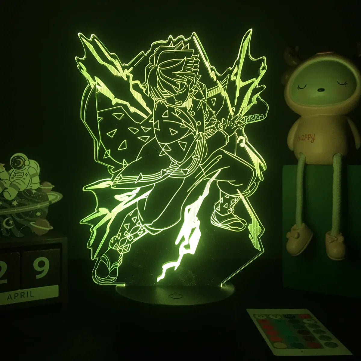 Manga 3d Light Kimetsu No Yaiba for Bedroom Decor Night Light Birthday Gift Table Lamp Anime Demon Slayer Mitsuri Kanroji Figure