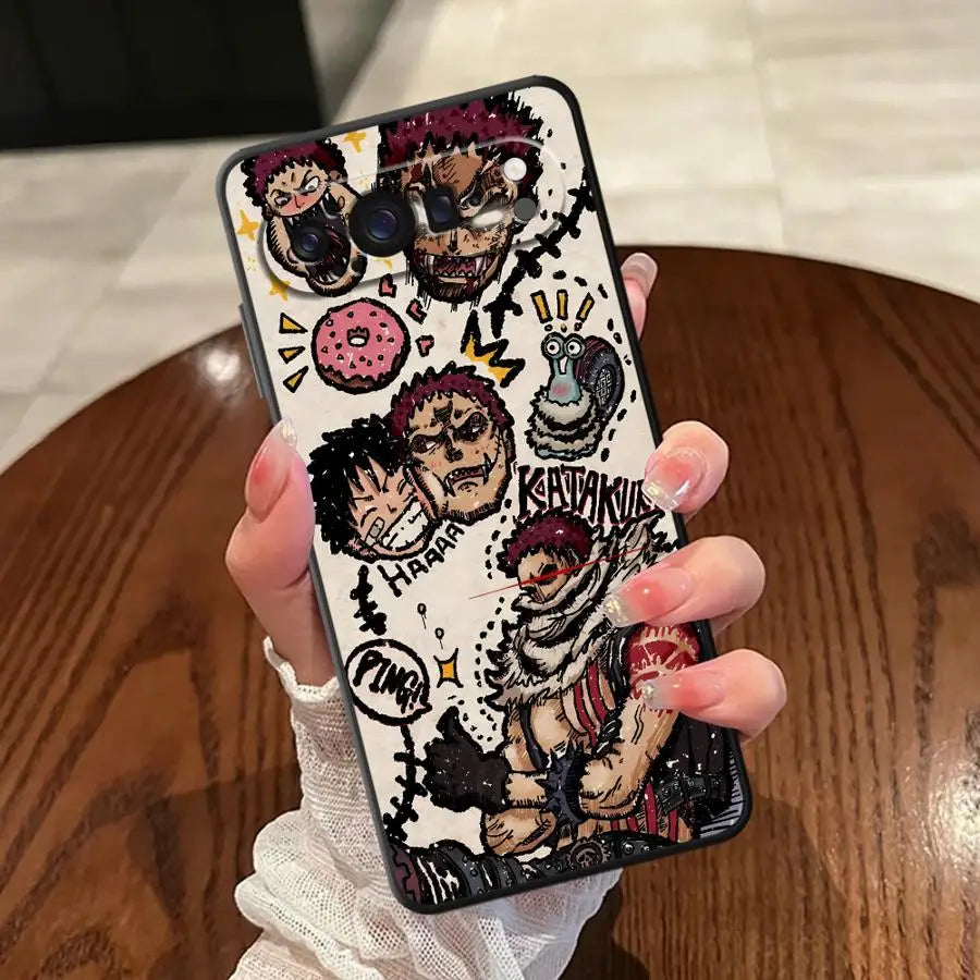 O-One P-Pieces Anime Case for Google Pixel 8a 7 Pro 9 Pro XL 6a 9a 8 Pro 6 Pro 7a Soft Cover