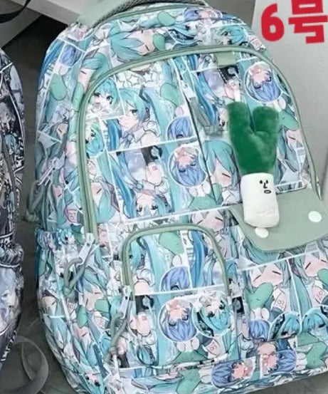 Hatsune Miku New Bag Junior High Student Large Capacity High School Student Girls Middle School Backpack Holiday Gift