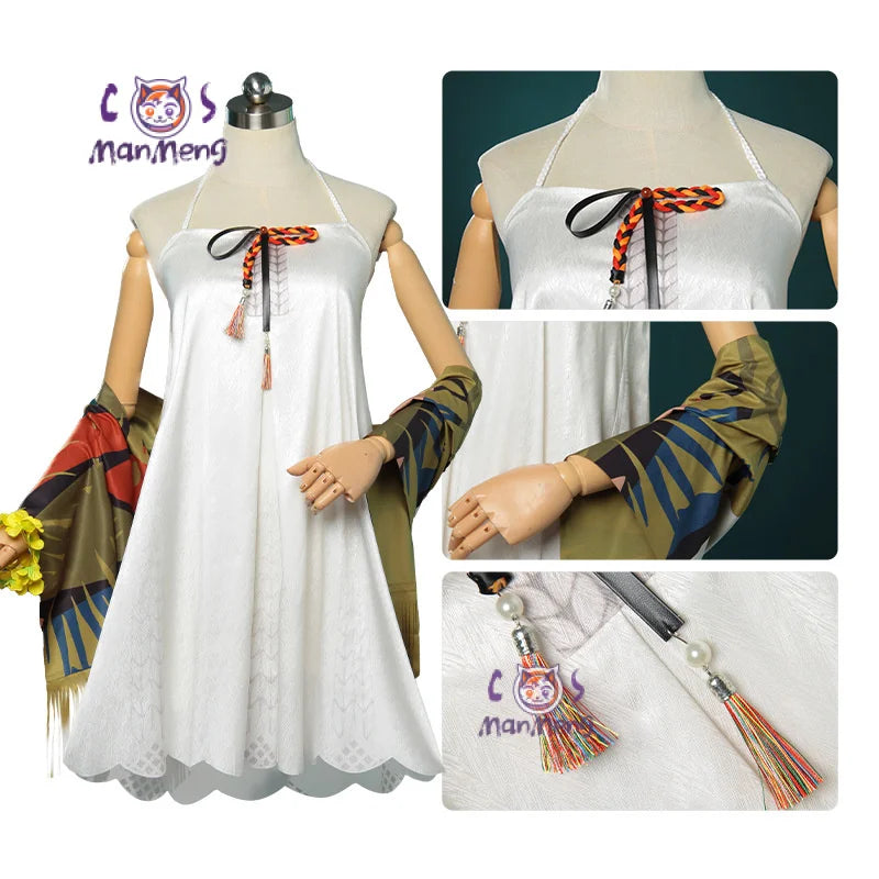 Game Reverse 1999 Enisey Cosplay Costume Sweet Girl Dress Bracelet Shawl Leg Ring Jewelry Set Carnival Party Enisey Complete Set