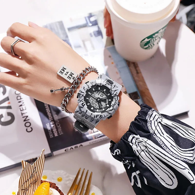 Naruto Kakashi Student Sport Watches Children's Watch Electronic WristWatch Waterproof Clock Digital Watch for Boys Girls Gift