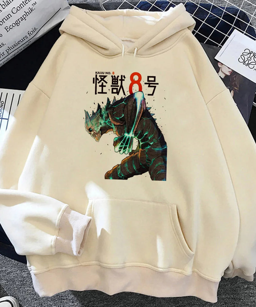 Kaiju No. 8 Hoodie – Y2K Anime Streetwear Pullover