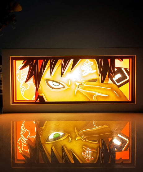 Anime  series paper-cut light room bedroom night light atmosphere light remote control colorful light box