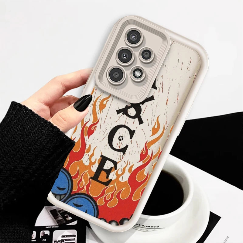 One Piece Nami D. Luffy Cute For Samsung A73 A71 A54 A53 A52 A51 A33 A32 A21S A14 A13 A12 A03 A04 A05 5G Eye Ladder Funda