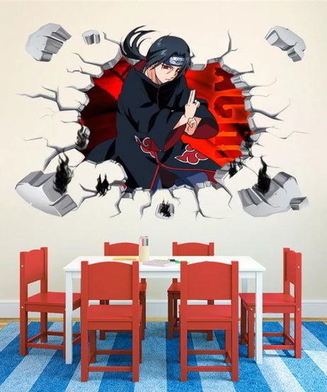 Naruto Wall Stickers, Personalized 3D Three-dimensional Adhesive Wall Stickers, Waterproof Glass Stickers, Decorative Paintings