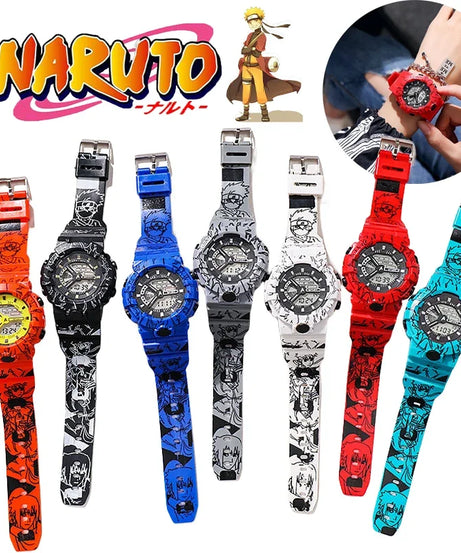 Naruto Kakashi Student Sport Watches Children's Watch Electronic WristWatch Waterproof Clock Digital Watch for Boys Girls Gift