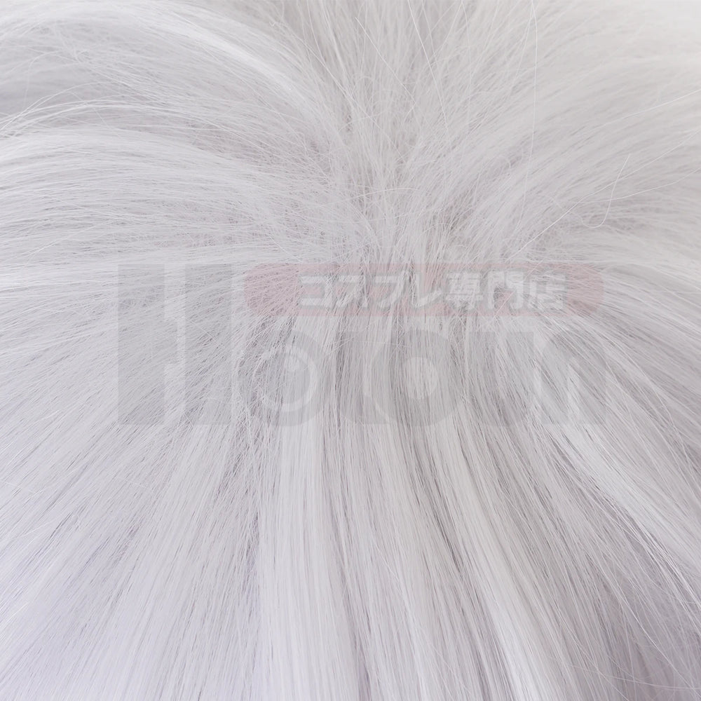 Anime Jujutsu Kaisen Satoru Gojo Cosplay Wig – Spiky White Synthetic Hair 6