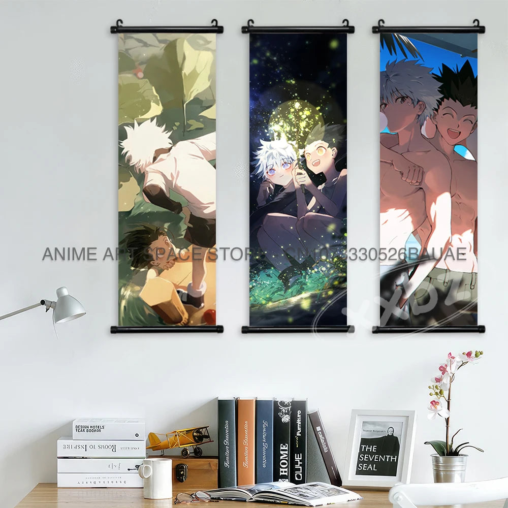 Hunter x Hunter Scroll Poster – Classic Anime Wall Art Canvas Decoration