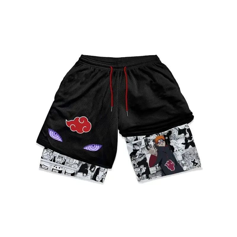 Anime Naruto Athletic Gym Shorts – Quick-Dry Workout & Running Shorts for Men 3