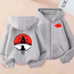 Naruto Kids Zipper Hoodie – Uzumaki Naruto Anime Sweatshirt for Boys & Girls