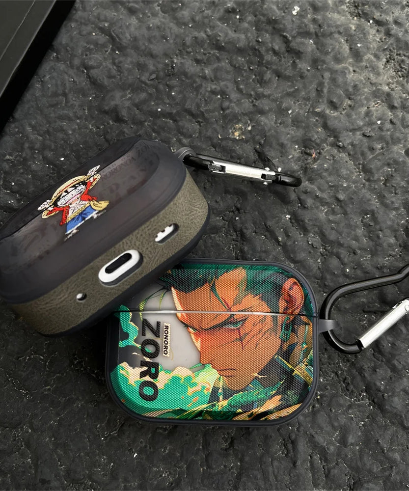 Anime One Piece Luffy Zoro Earphone Case For AirPods 4th 3rd 2nd Pro Pro2 Headphone Headset Wireless Protection Cover Funda