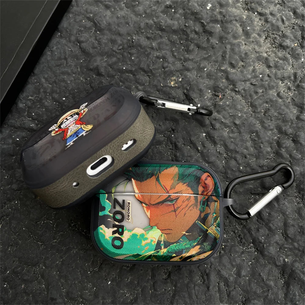 Anime One Piece Luffy Zoro Earphone Case For AirPods 4th 3rd 2nd Pro Pro2 Headphone Headset Wireless Protection Cover Funda