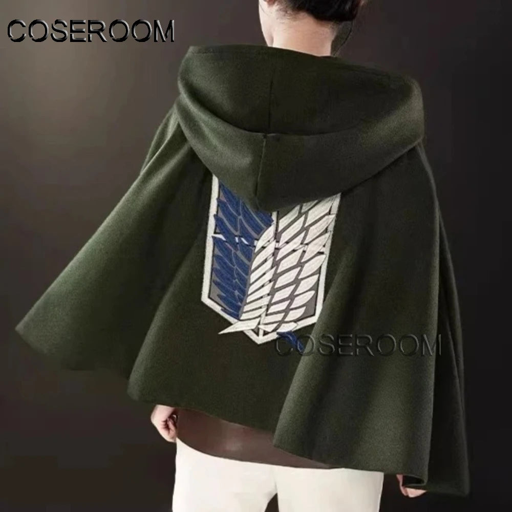 Attack on Titan Survey Corps Dark Green Cloak – Embroidered Cape Costume
