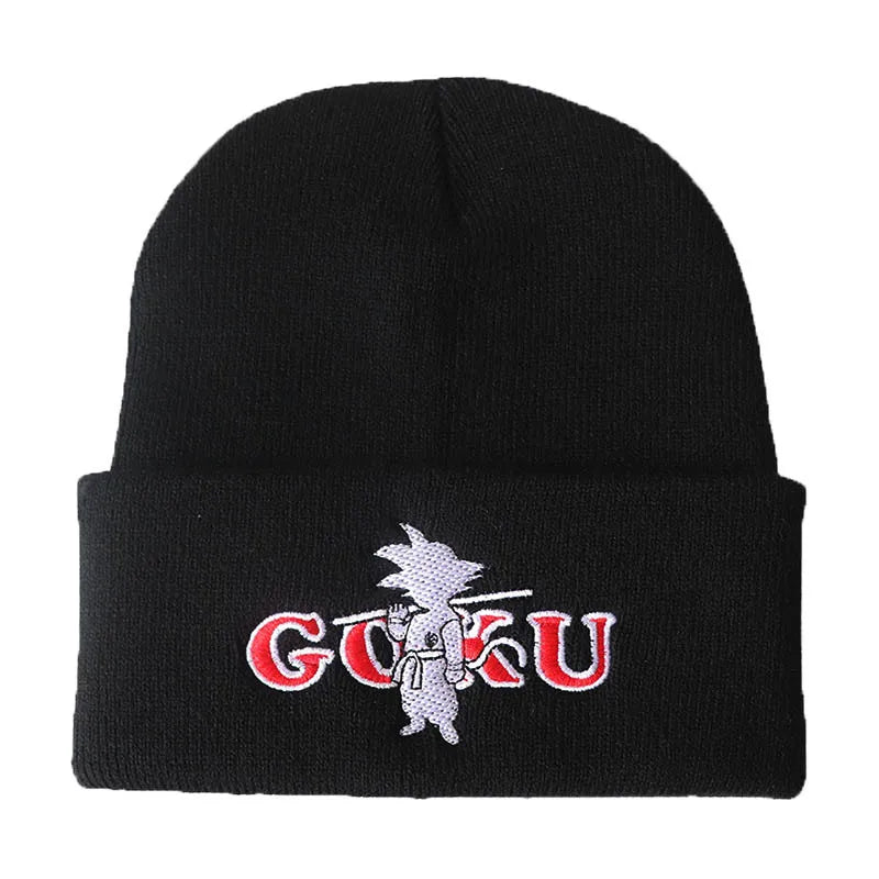 Anime Dragon Ball Women Men Knitted Warm Winter Hats for Women Men Solid Hip-hop Casual Cuffed Beanies Bonnet