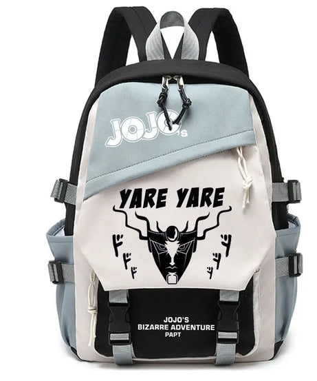 Kujō Jōtarō Anime JoJo's Bizarre Adventure Backpack Student School Bag Canvas Teens Outdoor Travel Backpack Fashion Gift