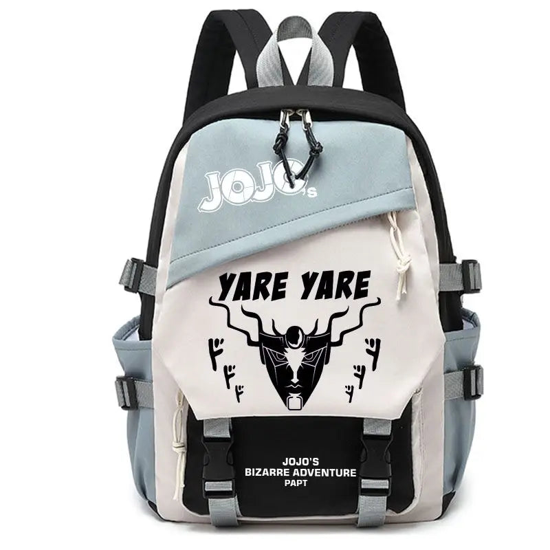 Kujō Jōtarō Anime JoJo's Bizarre Adventure Backpack Student School Bag Canvas Teens Outdoor Travel Backpack Fashion Gift