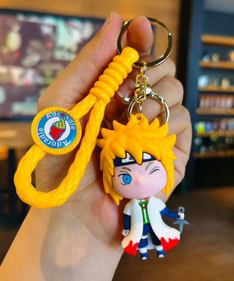 New Cute Japanese Anime Character Naruto 3D Keychain Couple Backpack Car Key Pendant Party Decoration Children's Gift