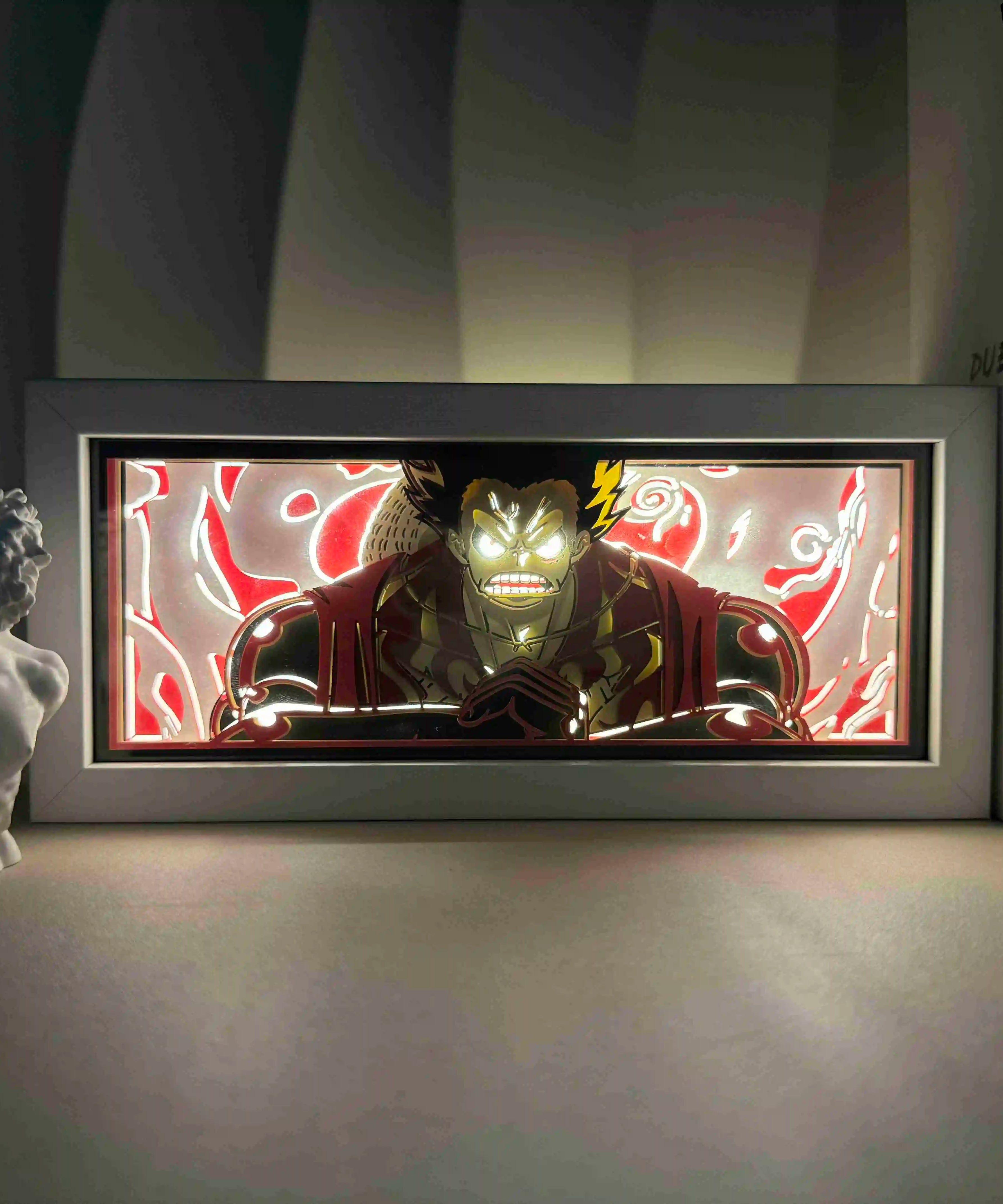 Anime  series paper-cut light room bedroom night light atmosphere light remote control colorful light box