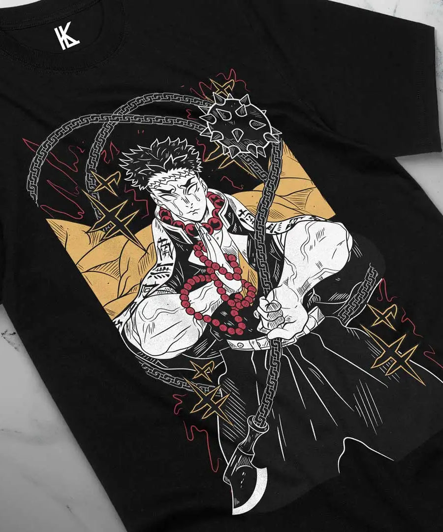 Gyomei Himejima Shirt Stone Hashira Tshirt Pillar Demon Slayer T-Shirt Anime Tee Cotton