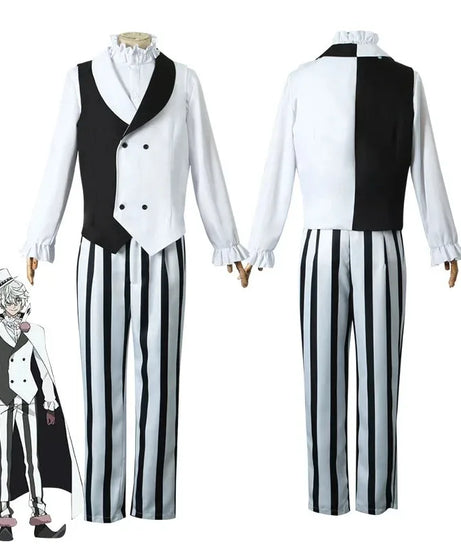 Nikolai Gogol Cosplay Costume Anime Bungou BSD Season 4 Nikolai Cosplay Cloak Cape Uniform Suit Wig Halloween