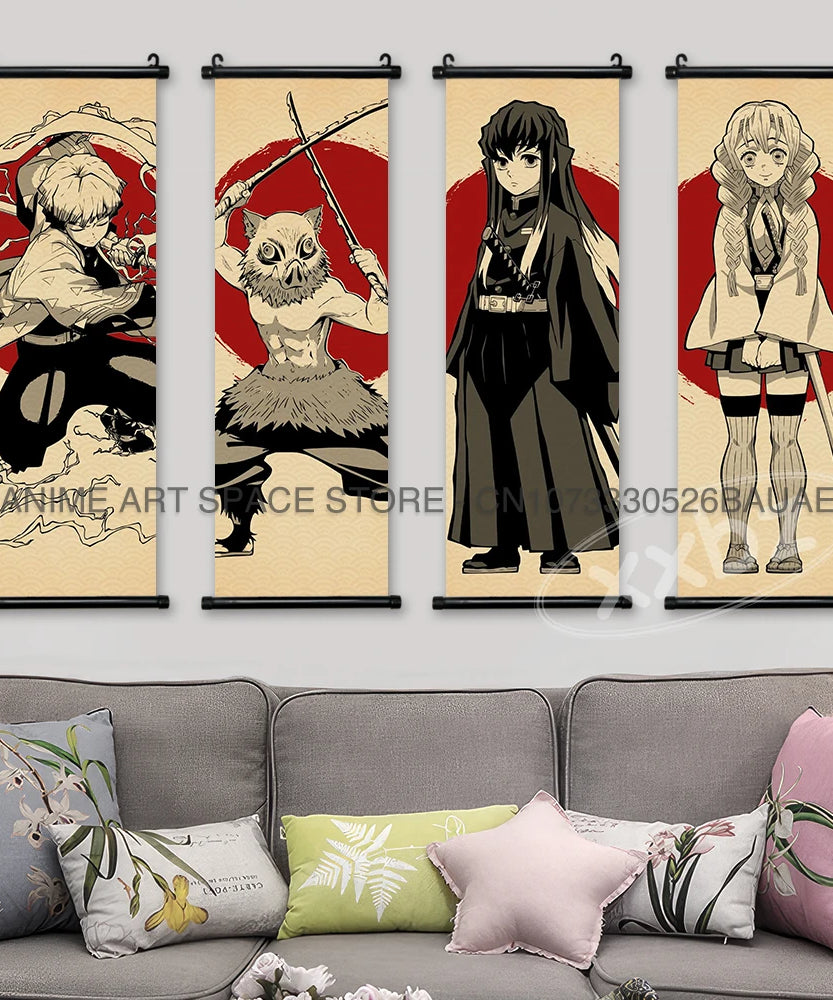 Demon Slayer Zenitsu Wall Scroll Canvas Poster