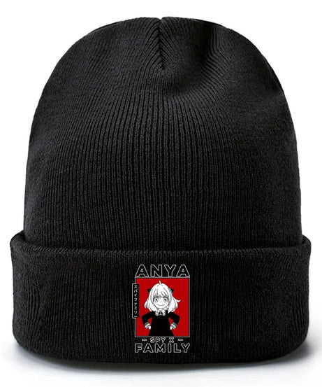 Anime Spy X Family Creative Peripheral Knitted Hats Woolen Hats Rolled Edge Printed Warm Hat Outdoor Men's Women's Trendy Hat
