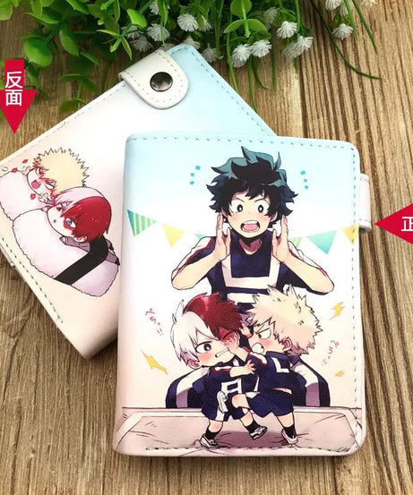 Anime My Hero Academia Todoroki Shoto Men's Wallets Midoriya Izuku Card Holders Purse