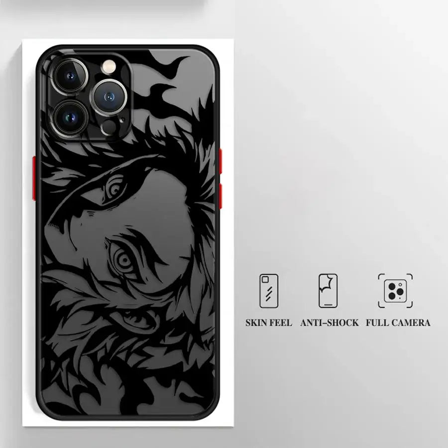 Case for iPhone 8 7 SE 16 XS 14 11 13 Mini 15 Pro MAX XR 11 Plus 12 Soft Cover 12Pro 14Pro 16 Plus Demon Slayer Kimetsu No Yaiba