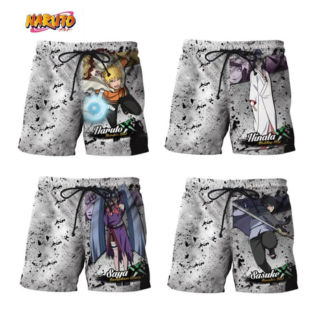 Anime Naruto Uchiha Itachi Beach Short 3D Print Beach Pant Summer Casual Shorts Hatake Kakashi Men Swimwear Shorts Gift