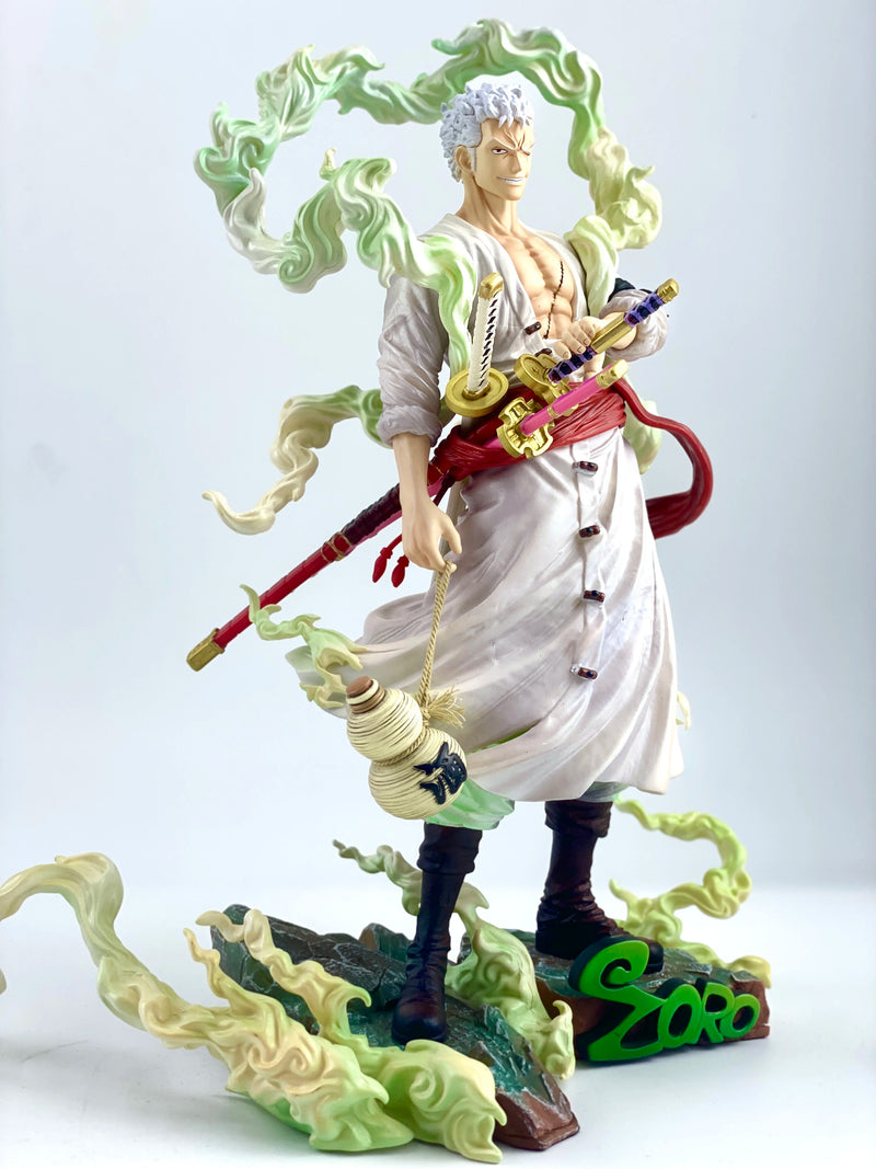 28cm Roronoa Zoro Figure One Piece Anime Figure Two Heads PVC Statue Model Doll Collection Desk Decoration Toys Birthday Gifts