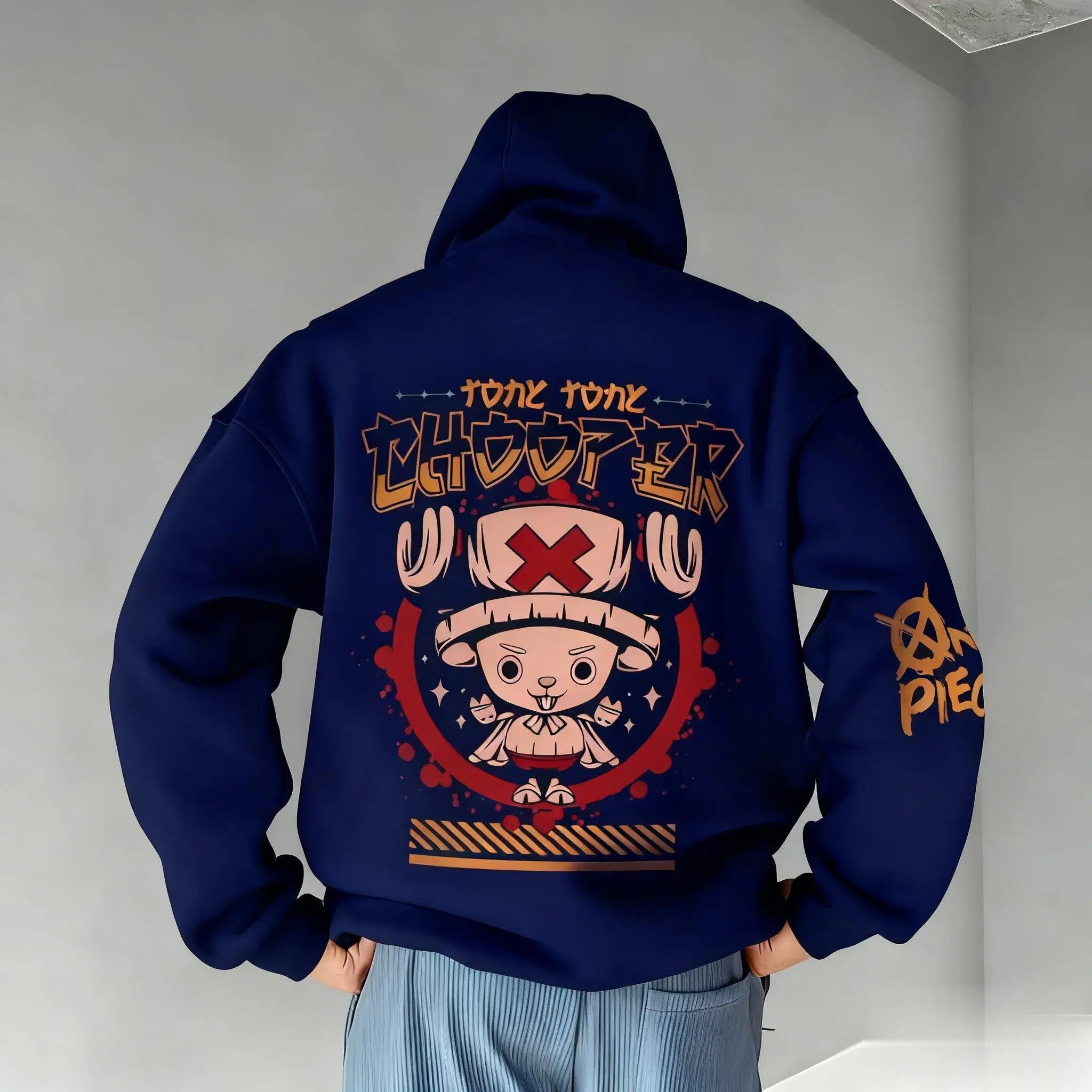 One Piece Anime Chopper Pullover Hoodie Men Women Autumn Winter Trendy Streetwear Casual Graphic Print Cosplay Hooded Sweatshirt