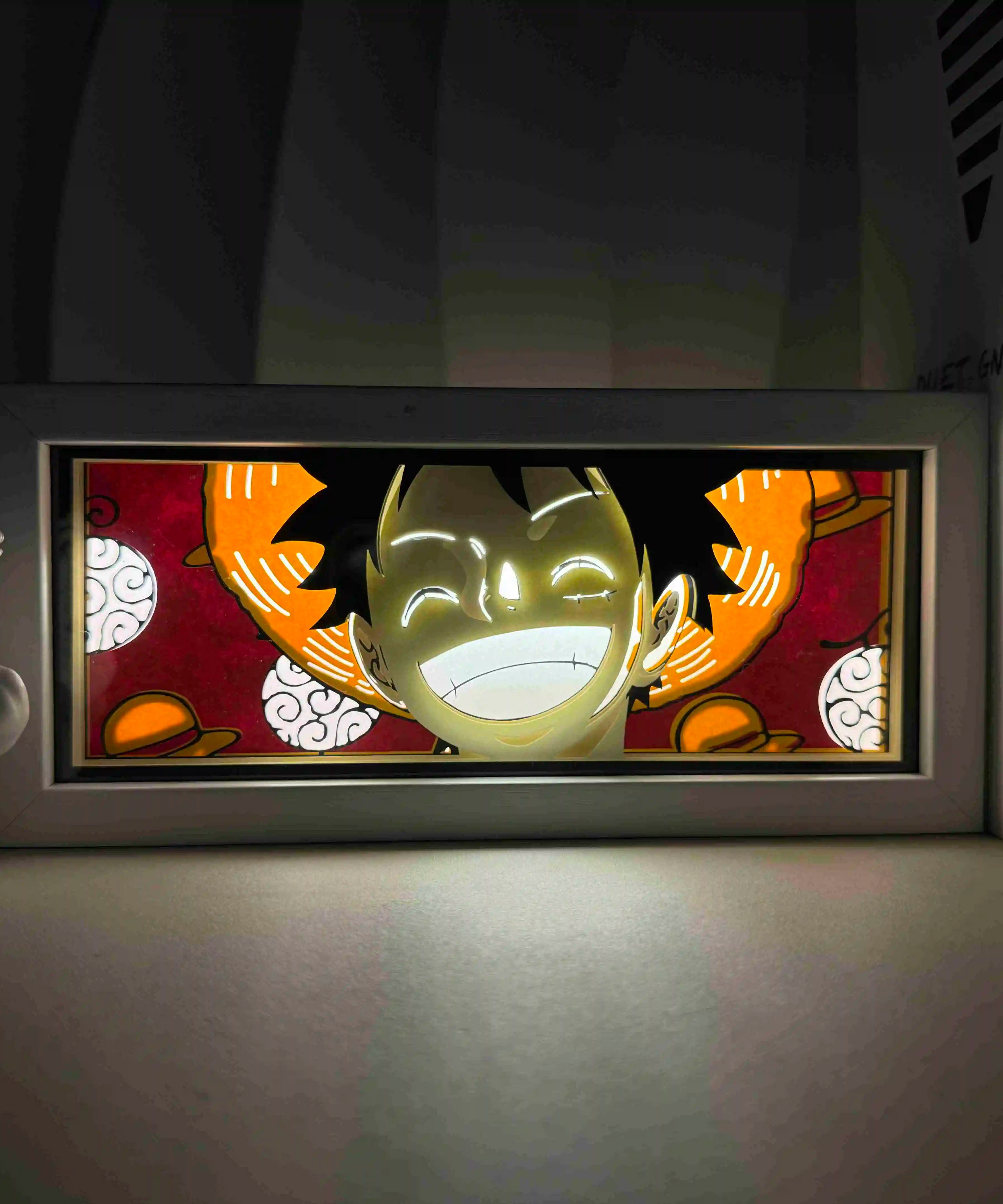 Anime  series paper-cut light room bedroom night light atmosphere light remote control colorful light box