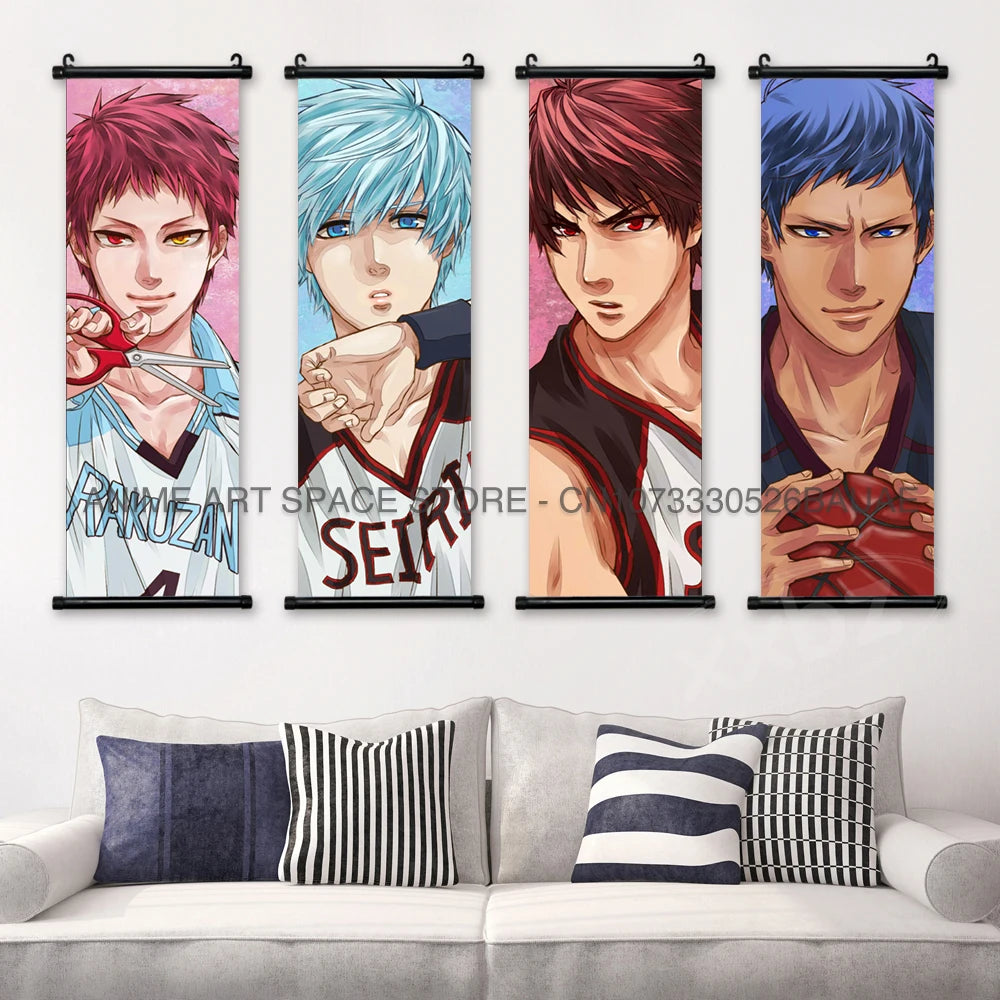 Kuroko no Basket Wall Scroll – Tetsuya Kuroko Anime Canvas Poster