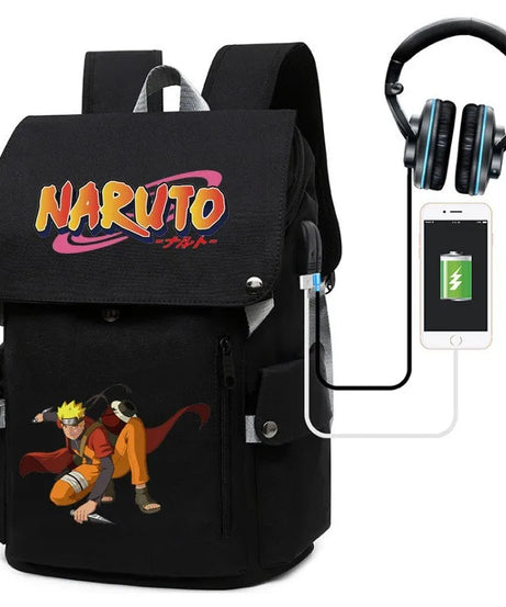 Naruto Anime Laptop Backpack – Large Capacity Travel & School Bag