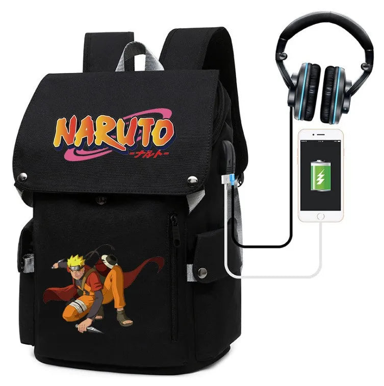 Naruto Anime Laptop Backpack – Large Capacity Travel & School Bag