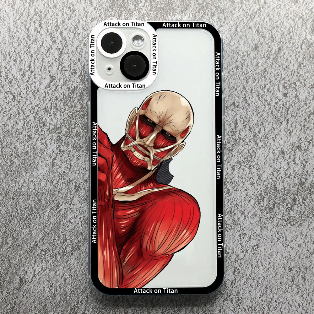 Anime Attack On Titan Phone Case For iPhone 17 16 15 14 13 12 11 Pro Max 17AIR 16Plus Clear Angel eyes Soft Silicone bumper Case