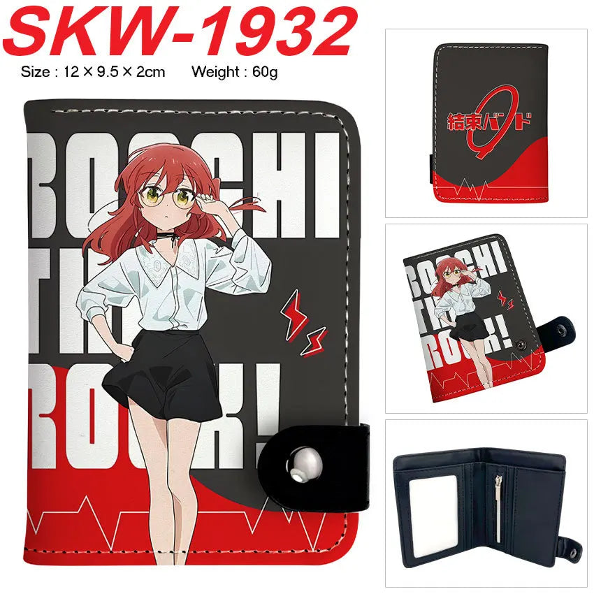 BOCCHI THE ROCK! Anime Yamada Ryo Synthetic Leather Short Men Wallet Gotoh Hitori Card Holder Purse